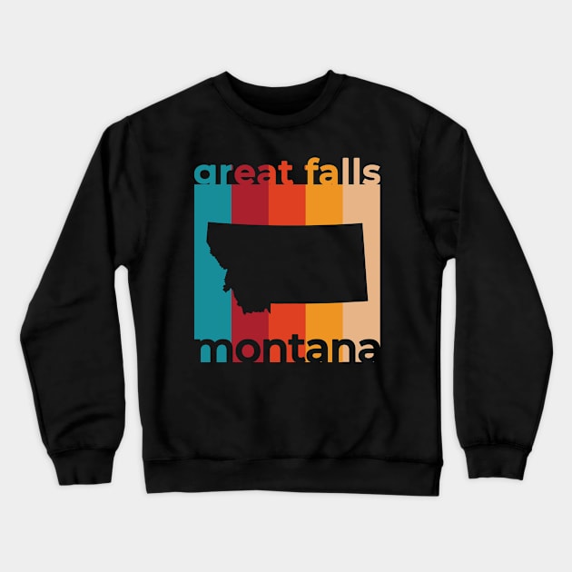 Great Falls Montana Retro Crewneck Sweatshirt by easytees